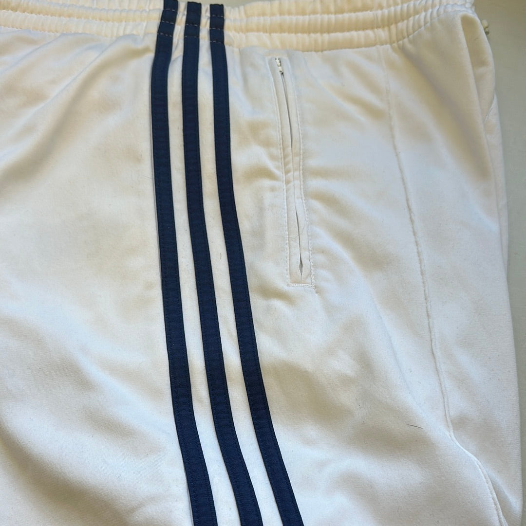 white adidas joggers