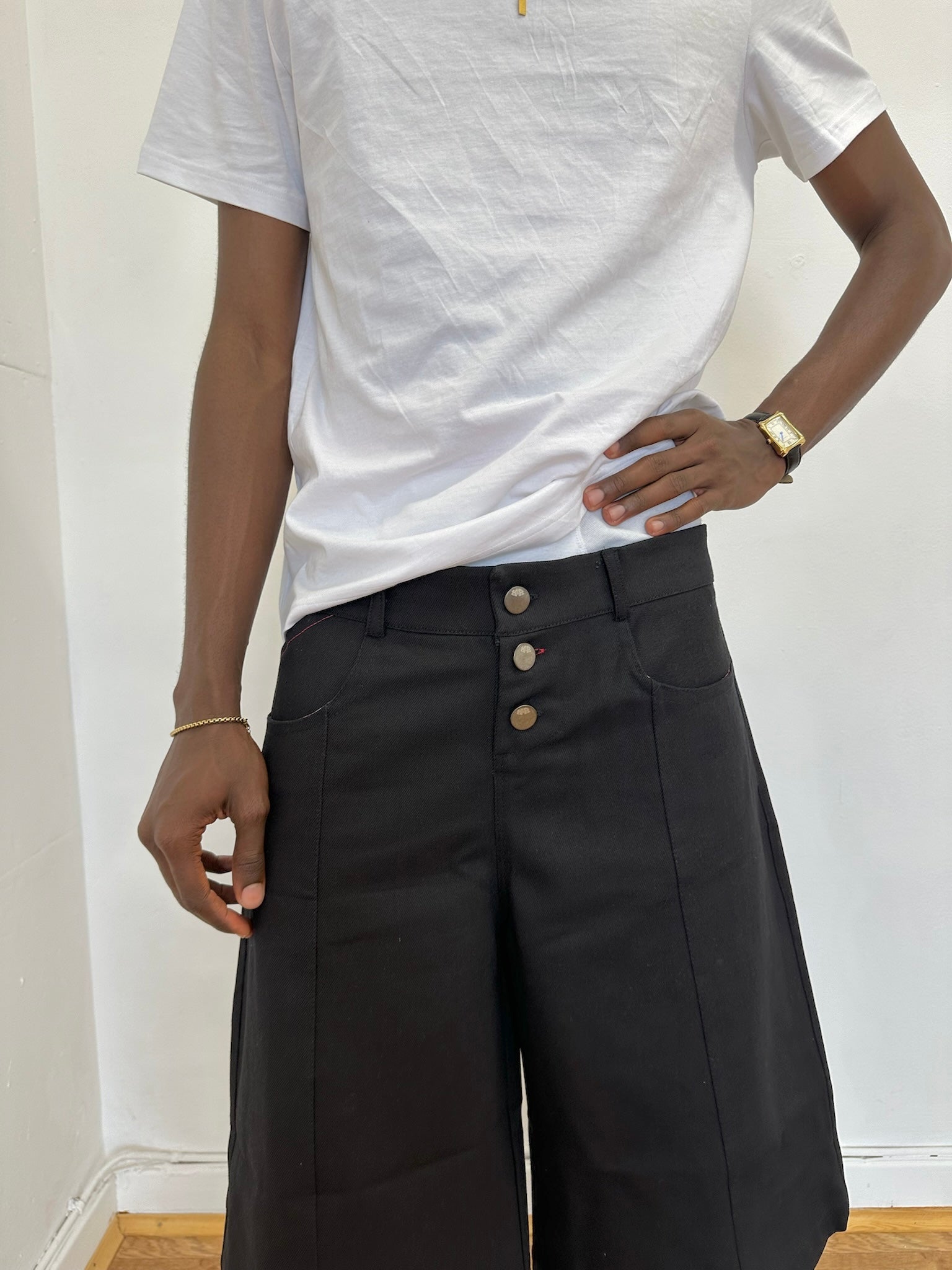 short patineur - denim noir