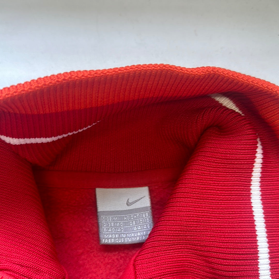 90s red nike dual zip sports jacket