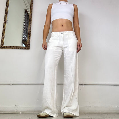 the slouch in white linen - size small - sample