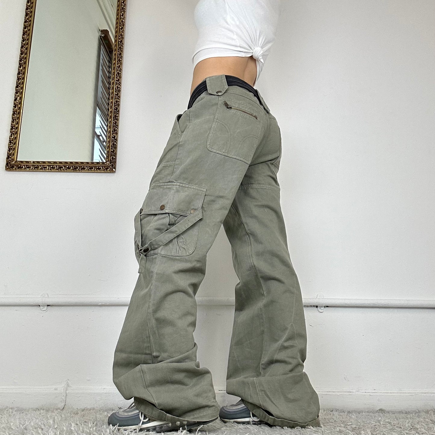 vintage baggy cargo combat trousers