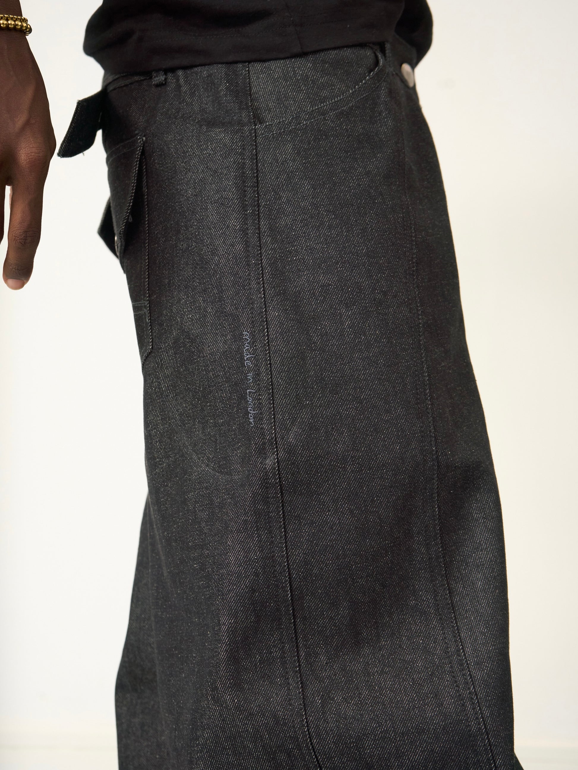 balloon jean - dark grey denim