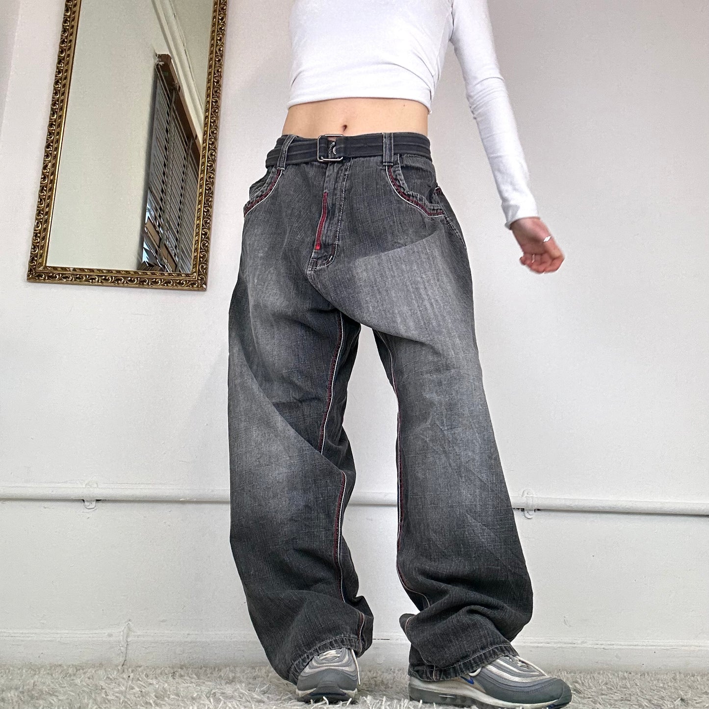 90's baggy wide leg jeans