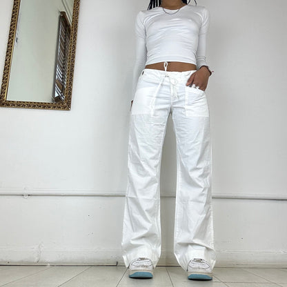 00’s white cargo trousers