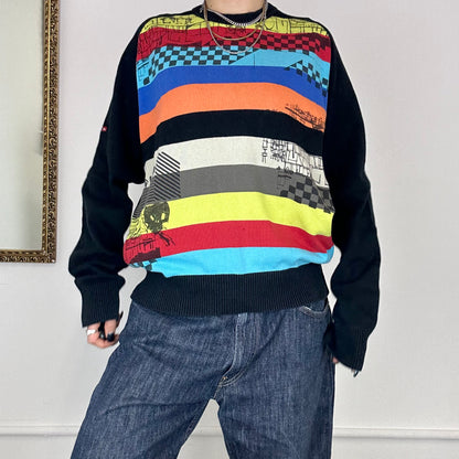 quiksilver multicoloured knit jumper