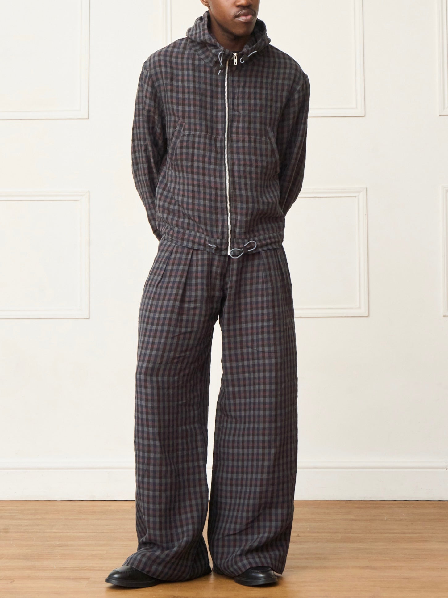 jamie jacket - gingham linen