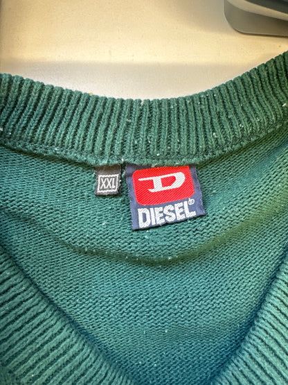 vintage green diesel knitted jumper