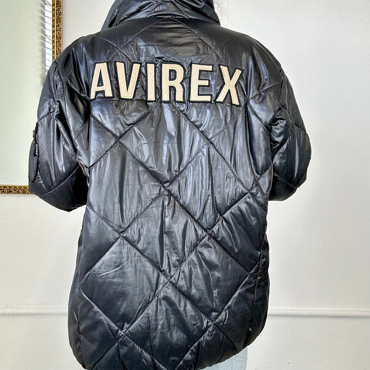 Avirex black puffer coat