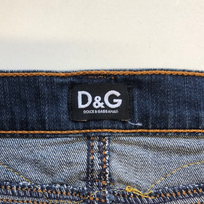 dolce and gabbana denim mini skirt