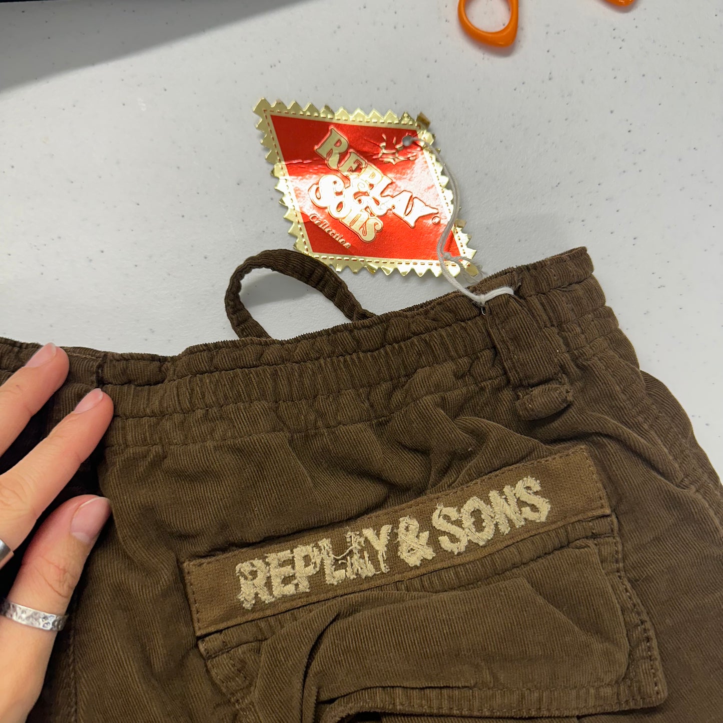 vintage replay & sons deadstock brown trousers