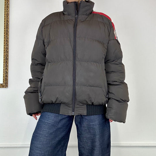 vintage moncler brown puffer coat