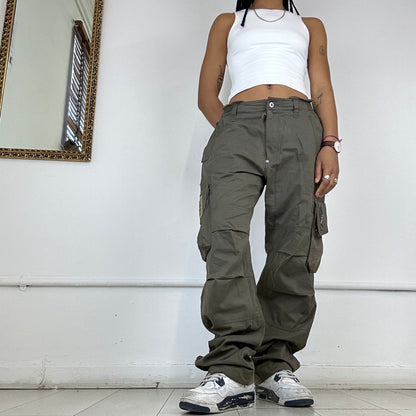 00's khaki cargo trousers