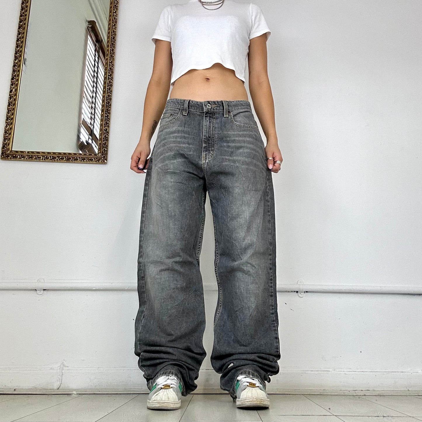 90's grey baggy jeans by polo Ralph lauren