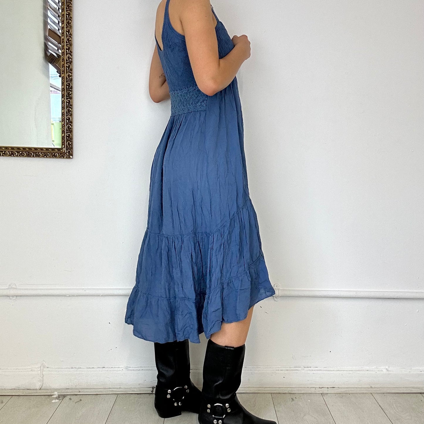 2000's summer flowy midi dress