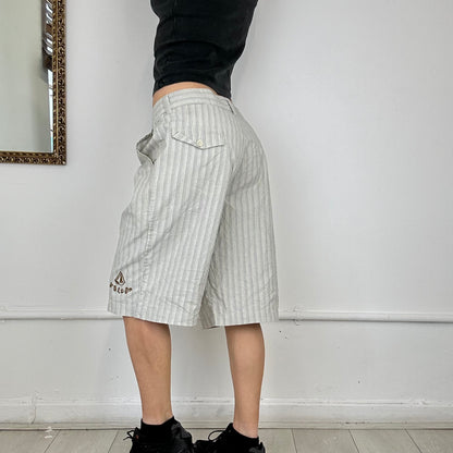 00’s striped long shorts