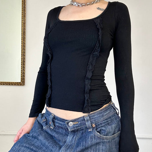 00s esisto black long sleeve top