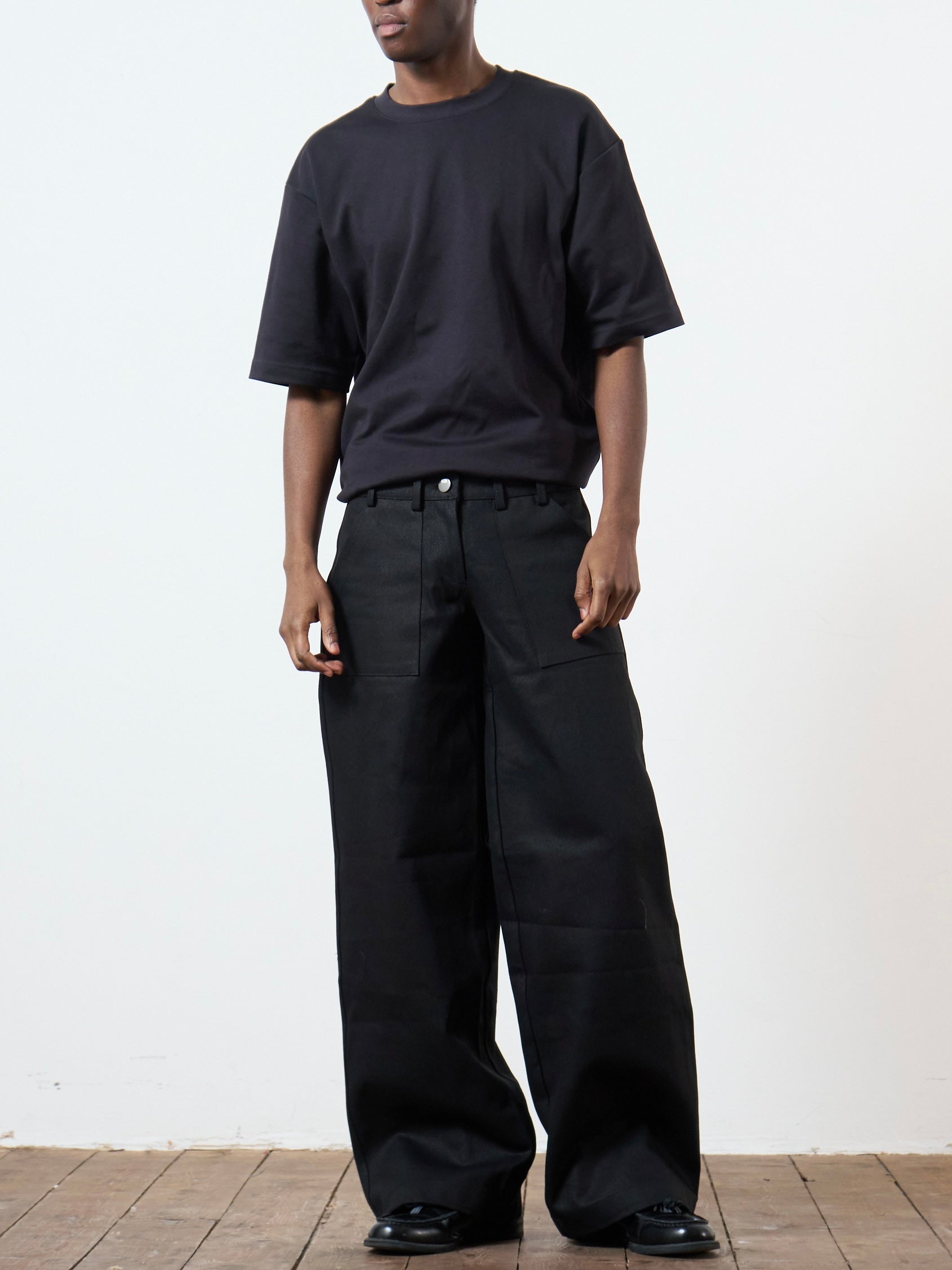 slouch jean - black denim