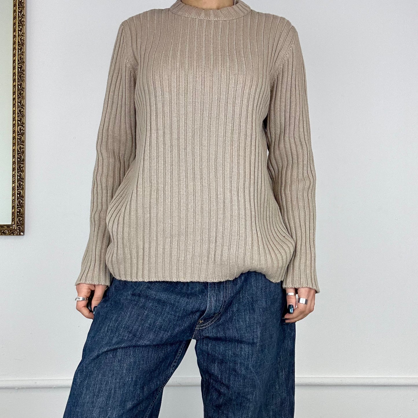 ribbed knitted jumper by sisley