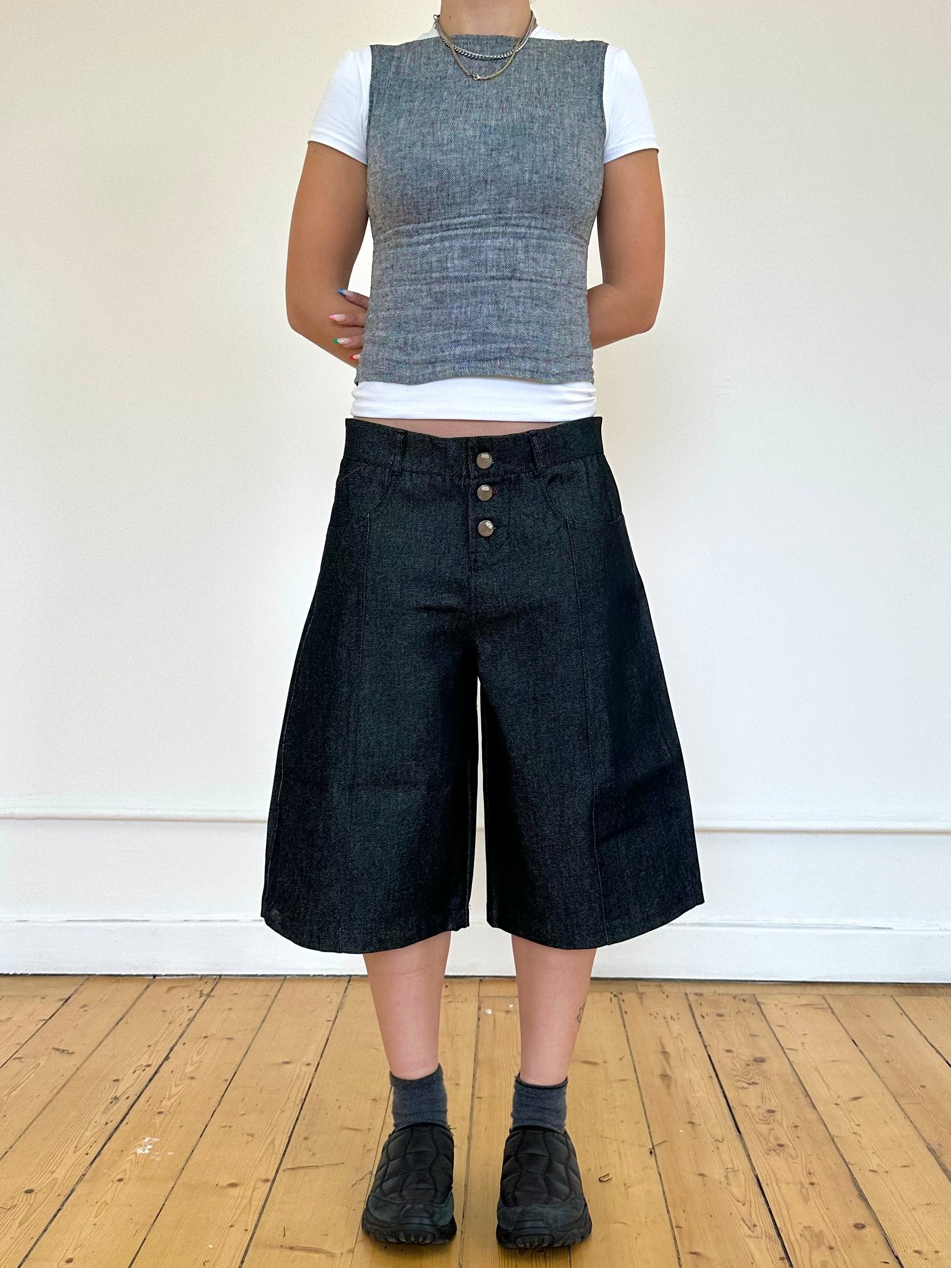 Skatershorts - Dunkelgrauer Denim