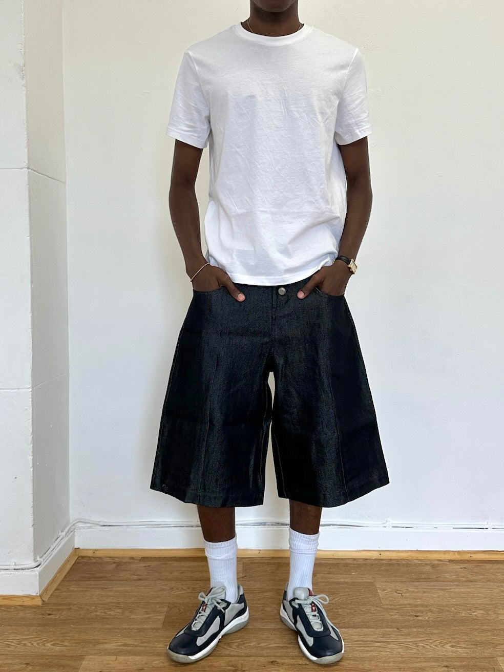 short patineur - denim gris foncé