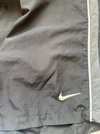 black baggy nike track shorts