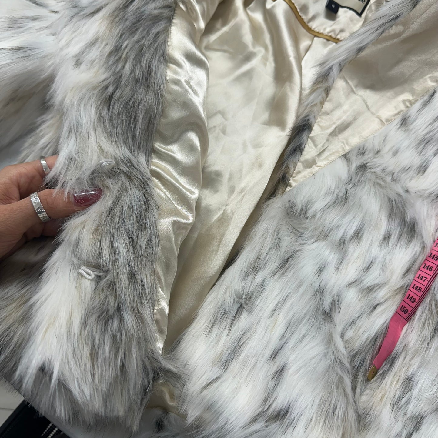 00's faux fur cropped jacket