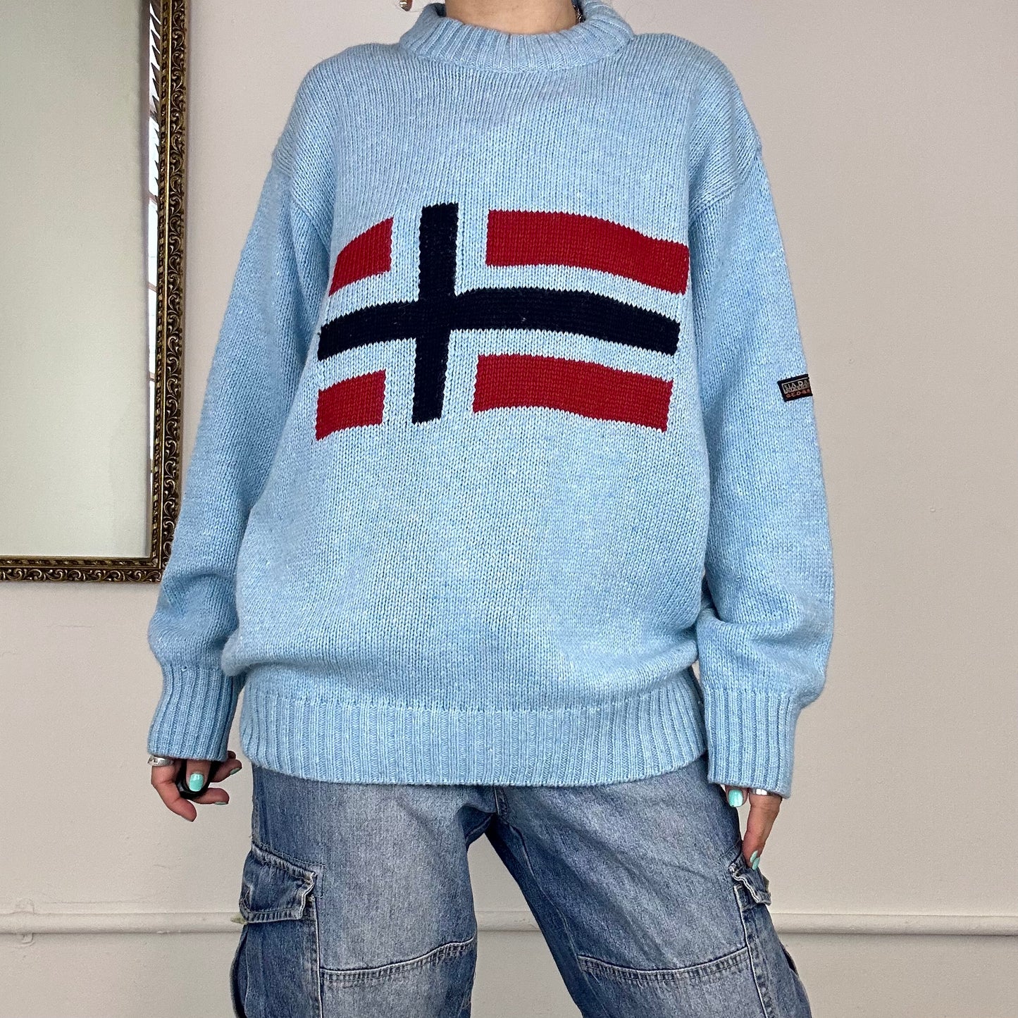 vintage napapijri knitted jumper