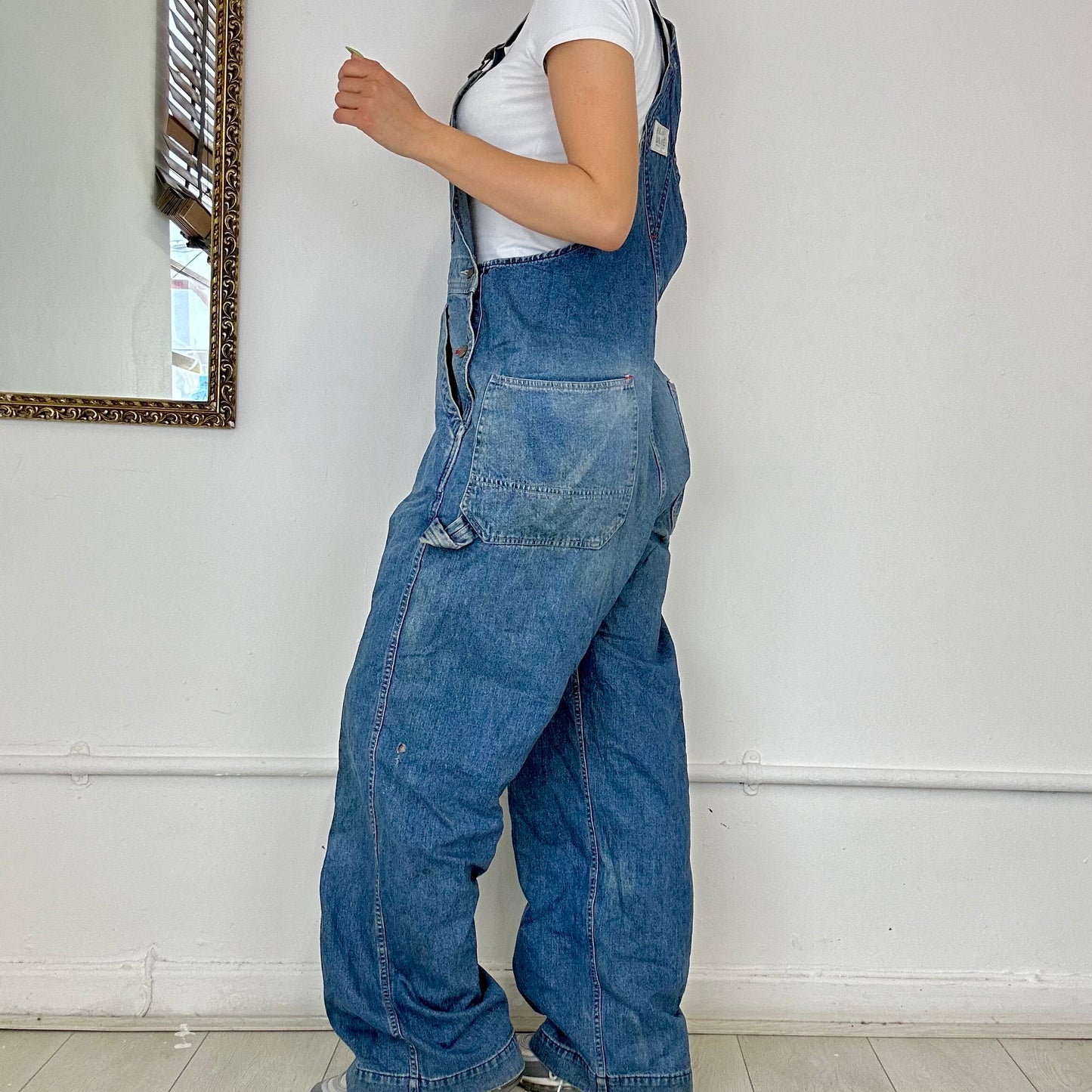 vintage blue denim dungarees