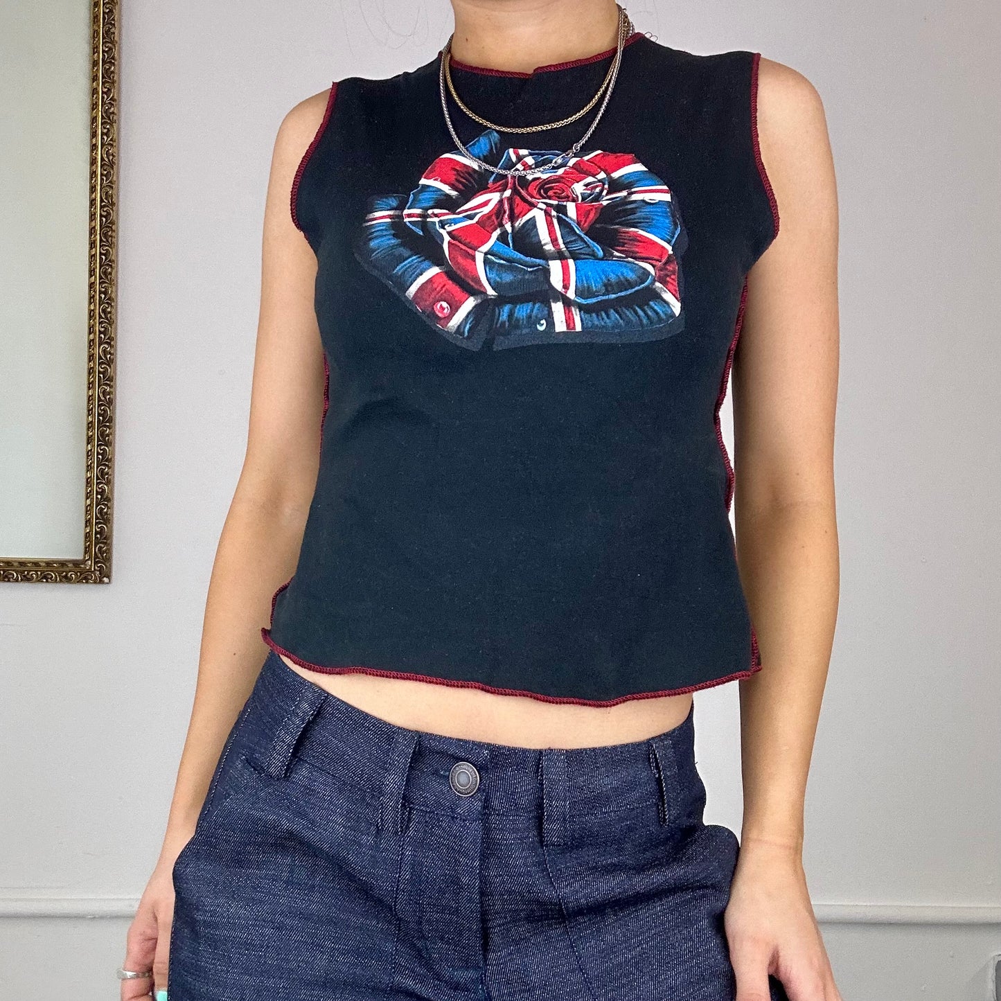 vintage hennes british rose tank top