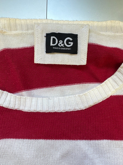 red and white striped dolce & gabbana top