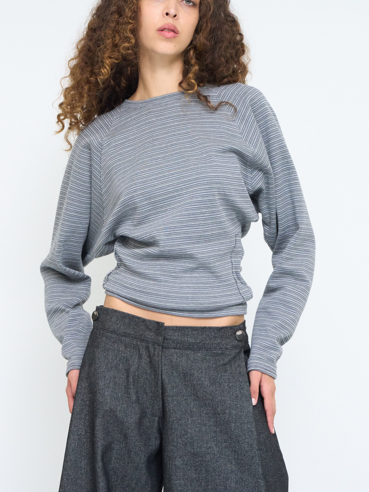 robin top - grey stripe
