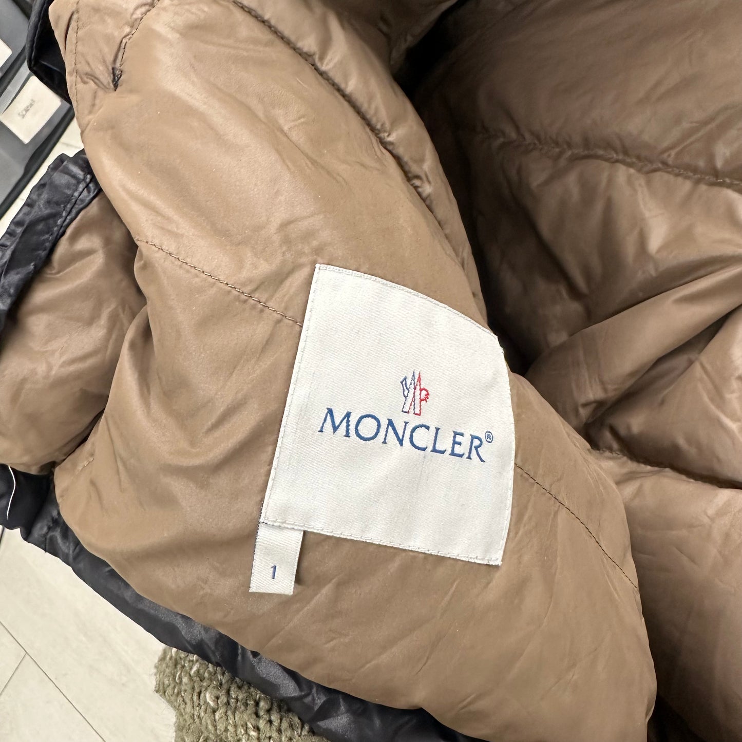 vintage moncler black puffer coat