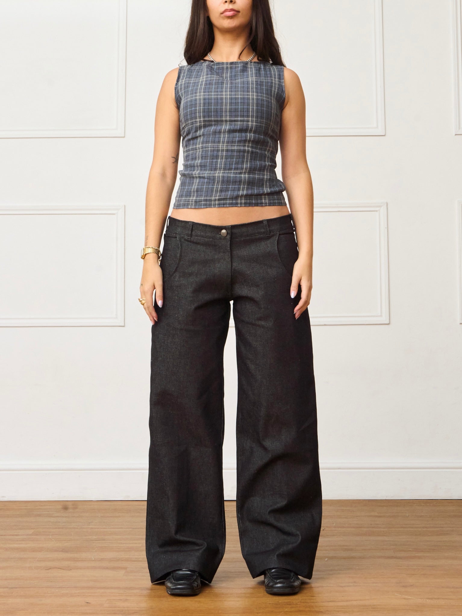 circle jean - dark grey denim