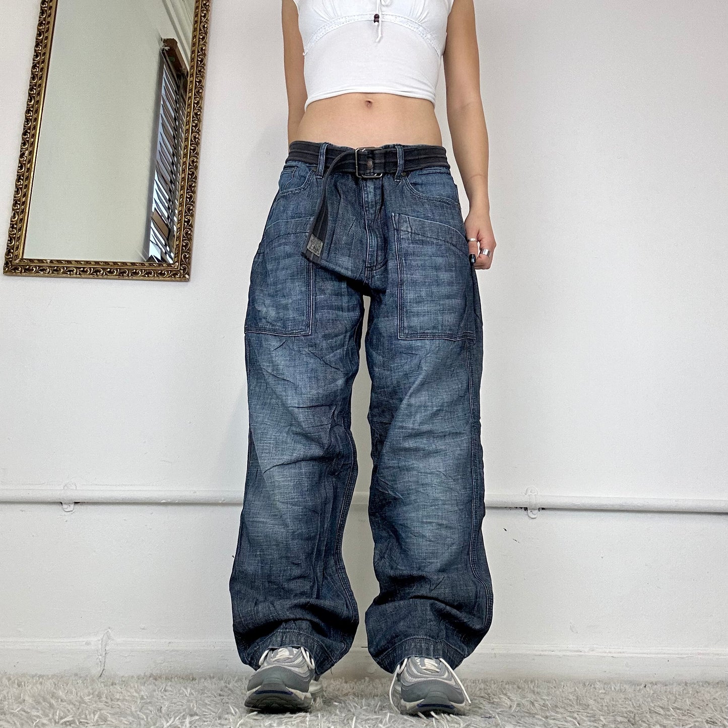 wide leg jeans by armani exchange