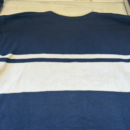 vintage navy lacoste knitted jumper