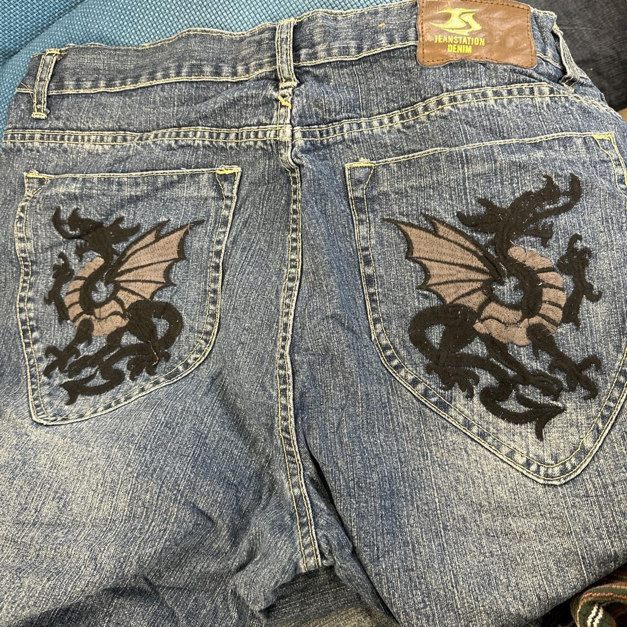 00’s embroidered skate jeans