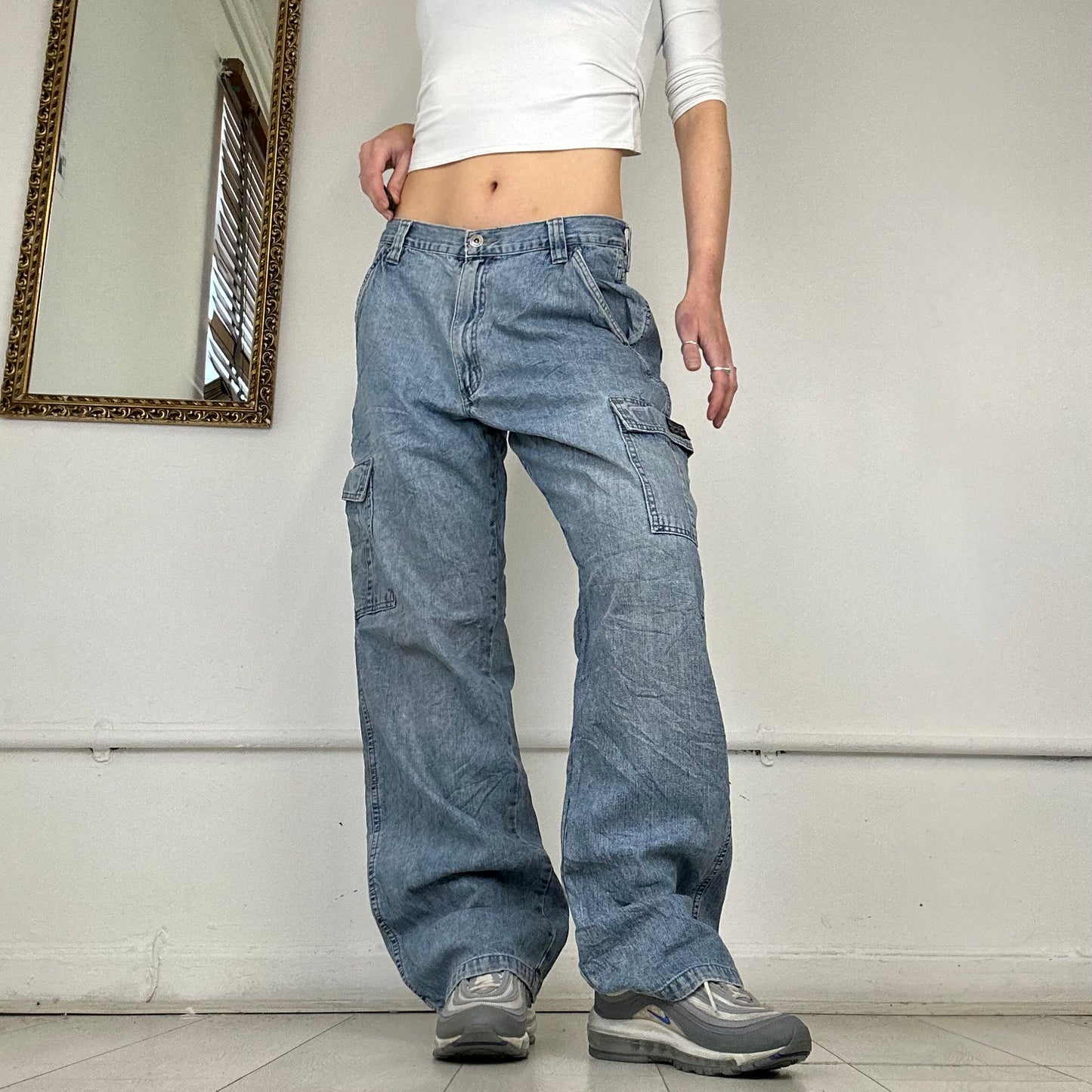 wrangler baggy cargo jeans