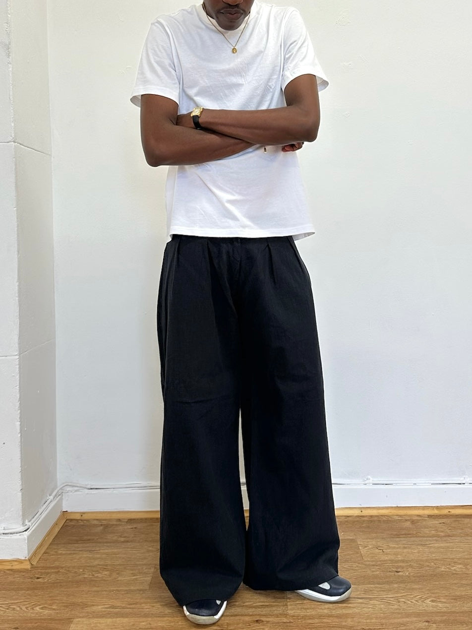 Parker-Hose – schwarzes Leinen