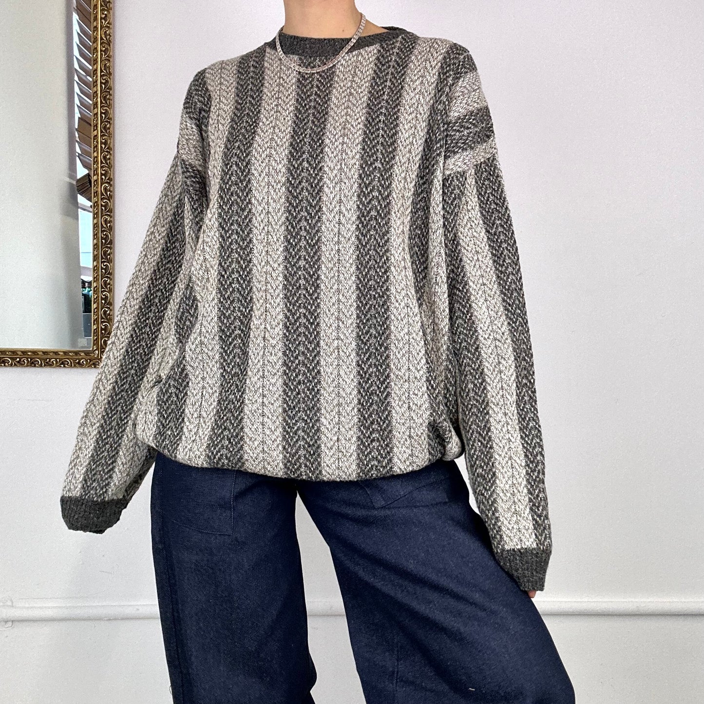 vintage striped knitted jumper