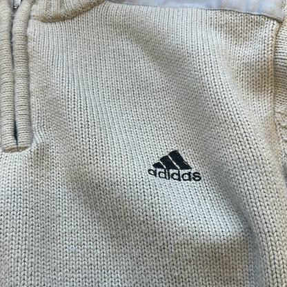 vintage grey adidas quarter zip