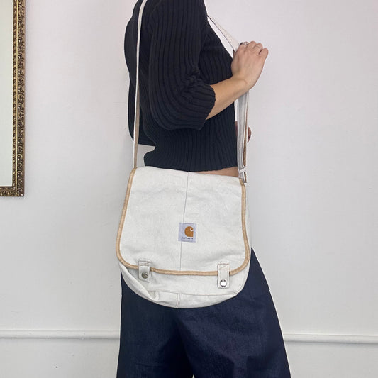 cream carhartt crossbody bag