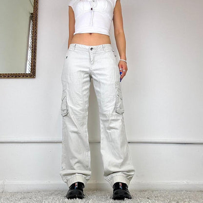 00’s vintage wide leg cargo trousers