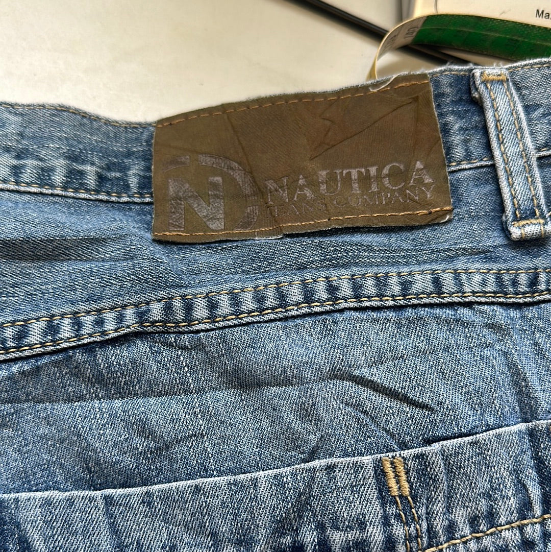 blue denim shorts by nautica jeans