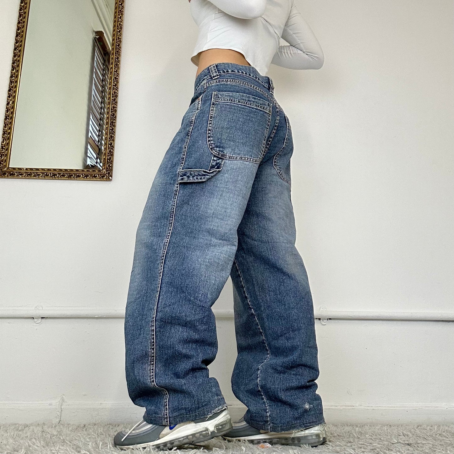 90s baggy wide leg jeans