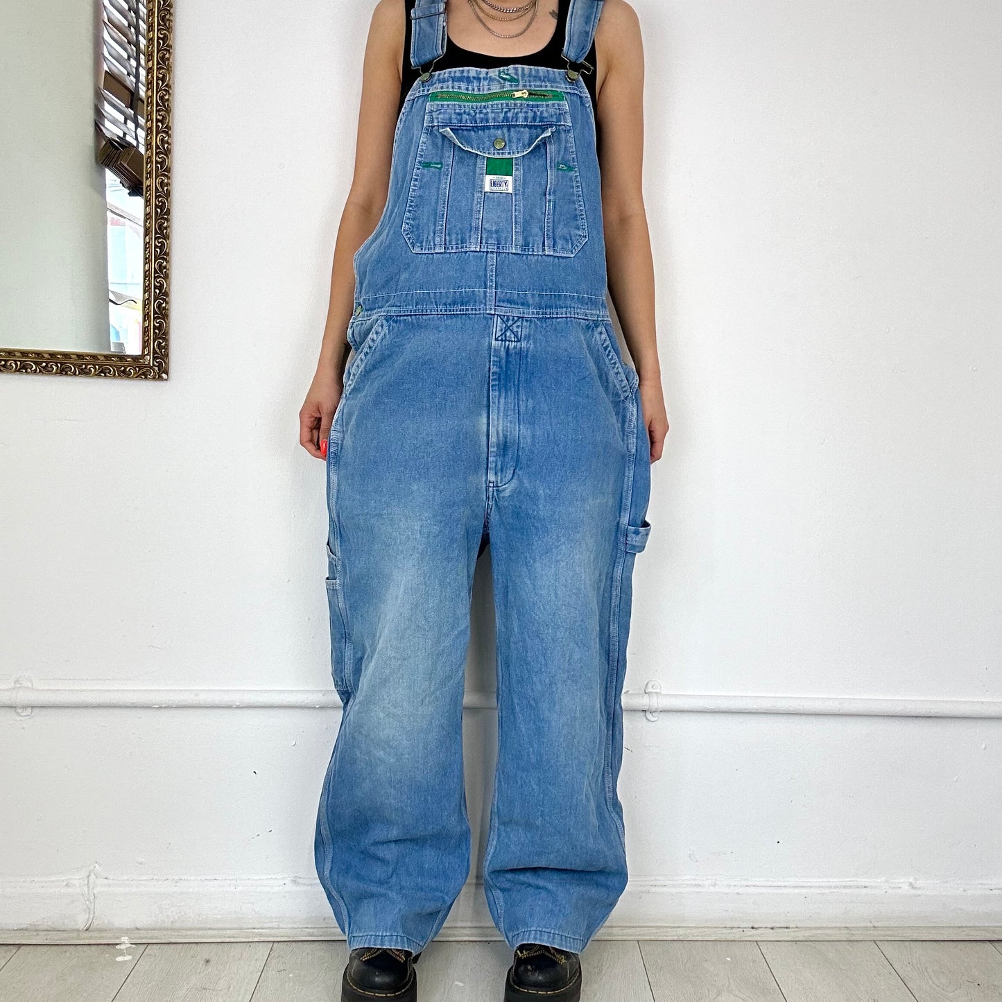 baggy denim dungarees