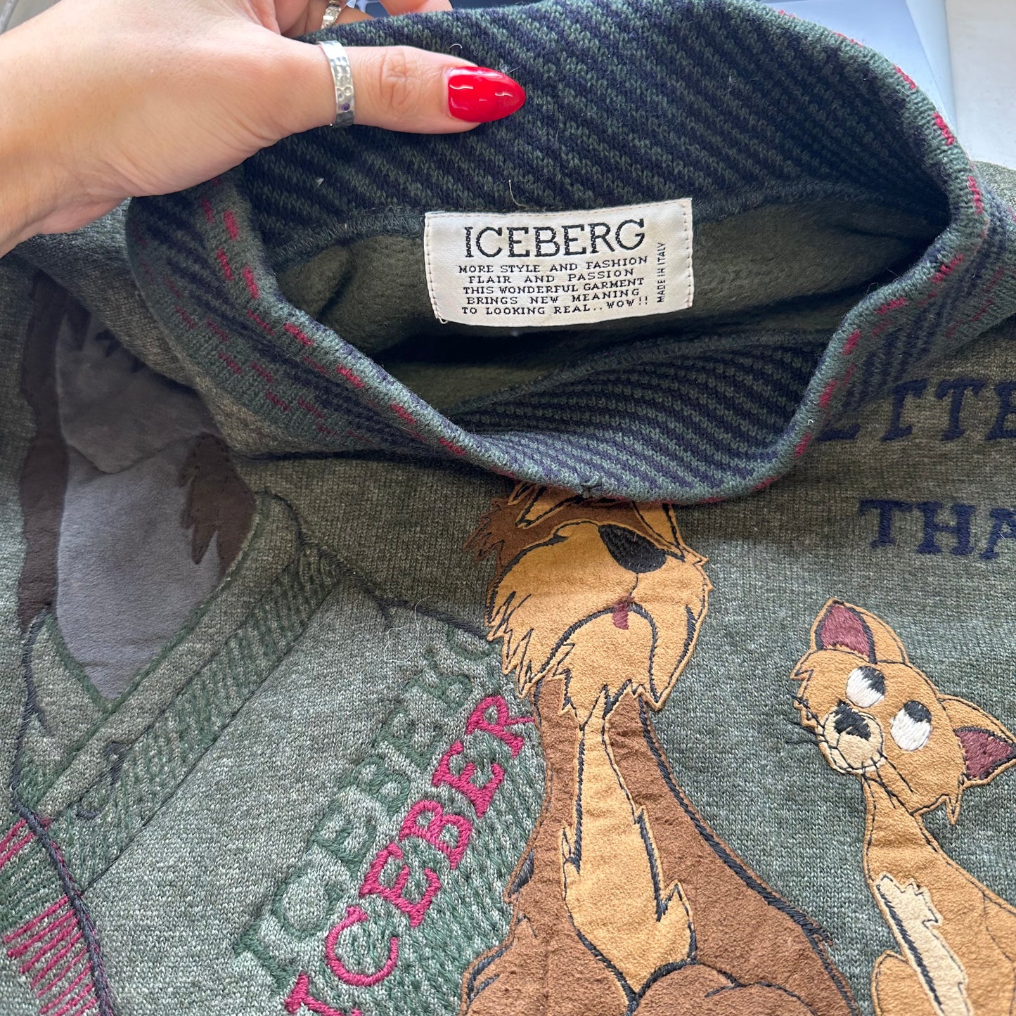 vintage iceberg knitted jumper