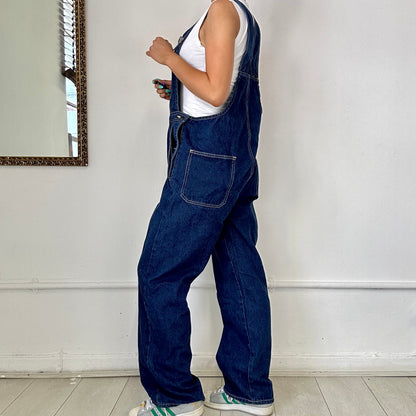 dark denim dungarees