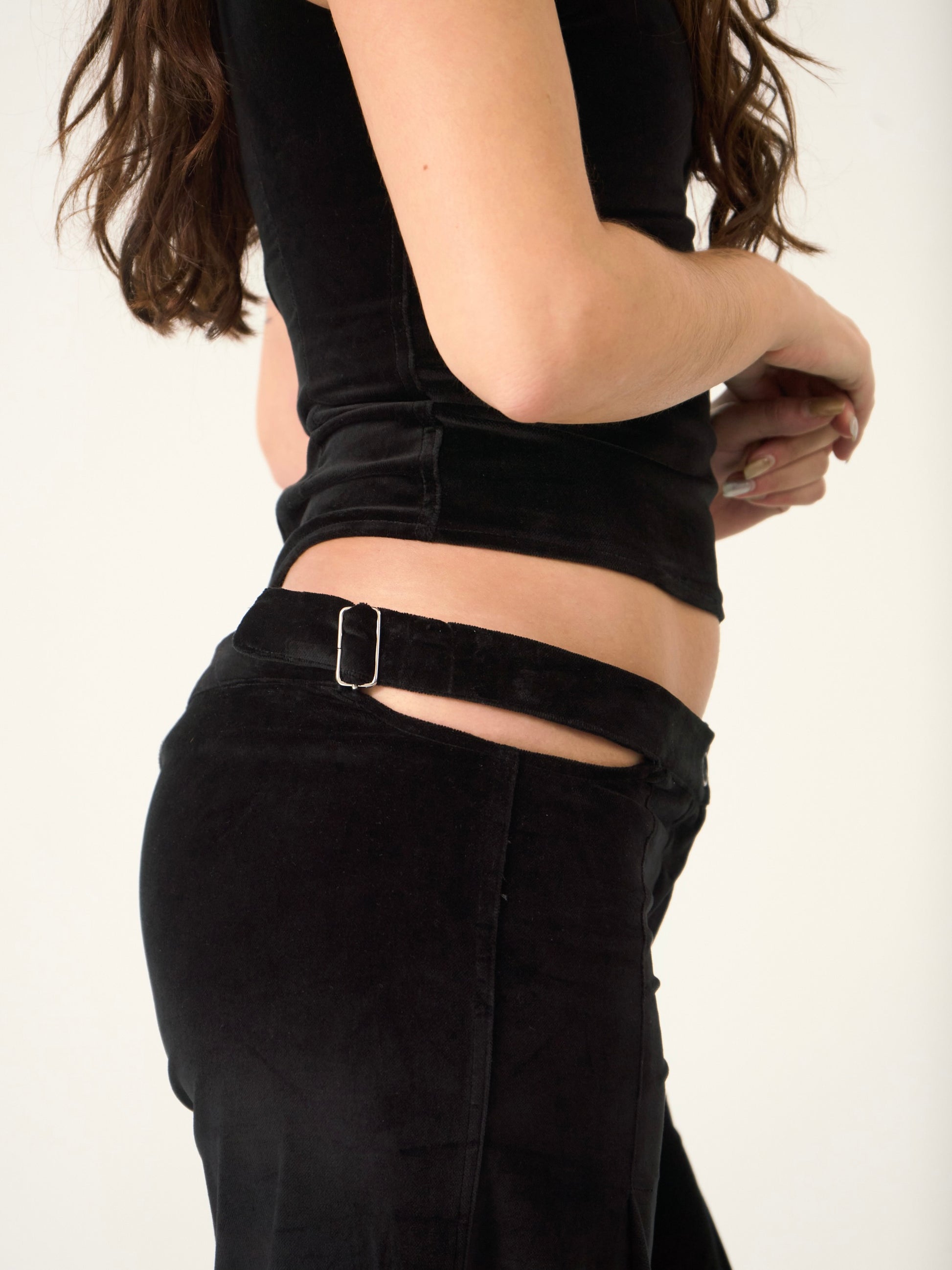 vivienne trouser - black velvet