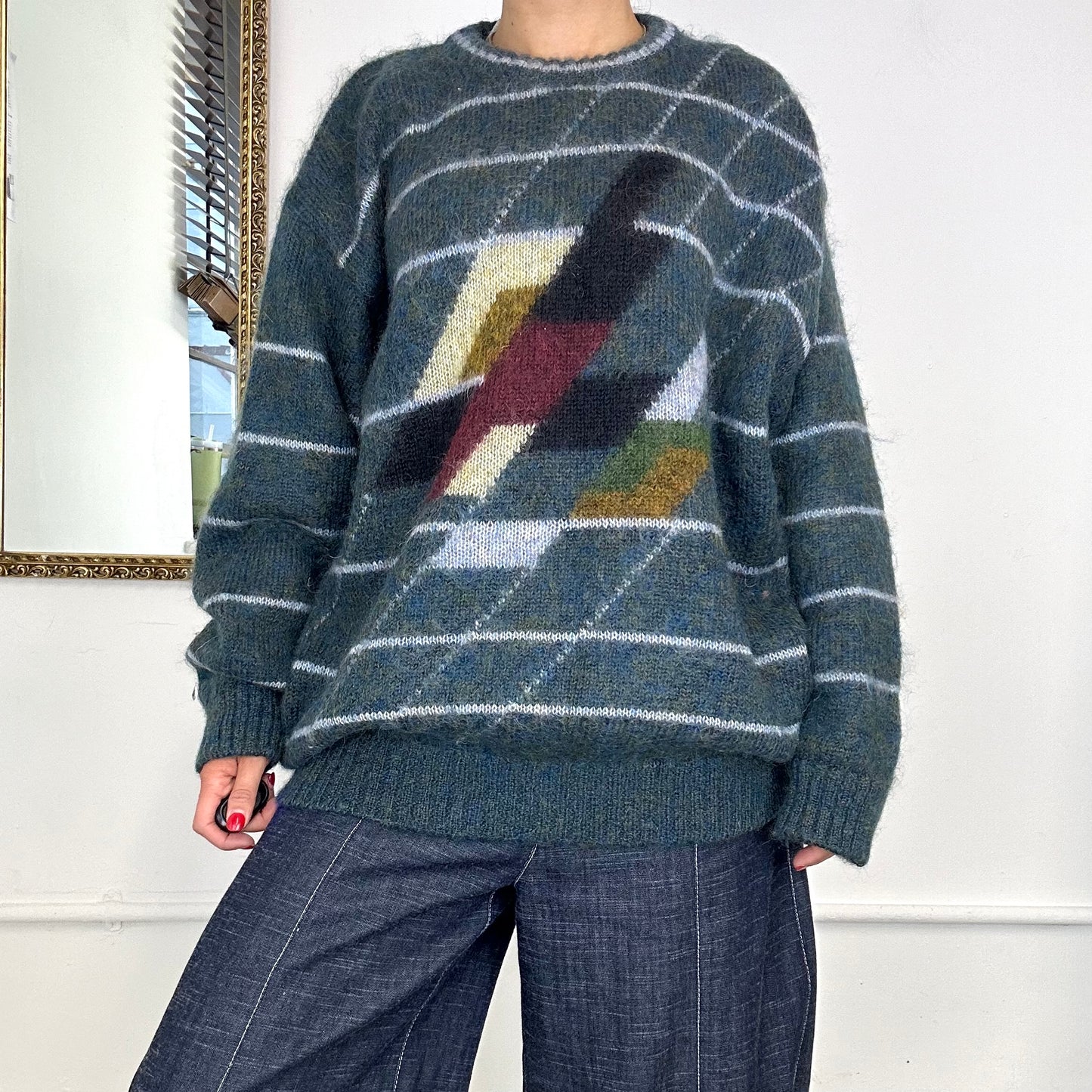 vintage casablanca cashmere abstract knit jumper