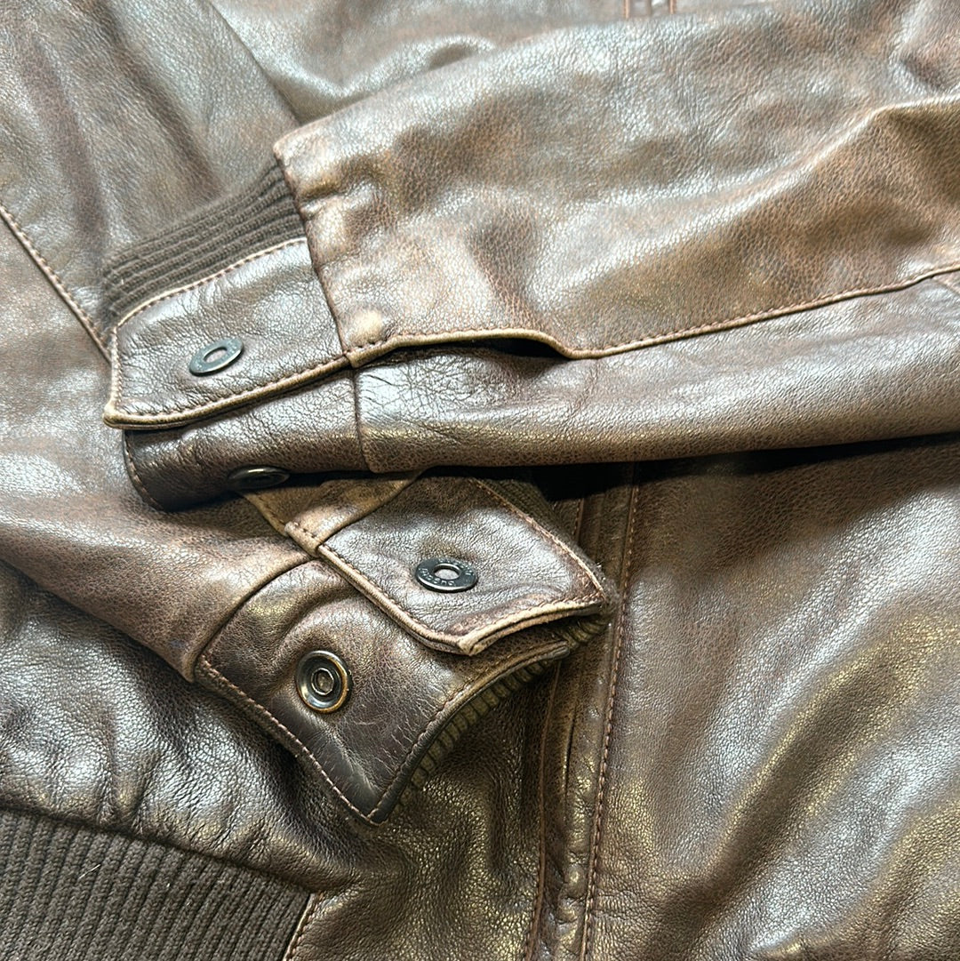 brown bugatti leather jacket